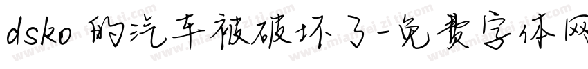 dsko 的汽车被破坏了字体转换